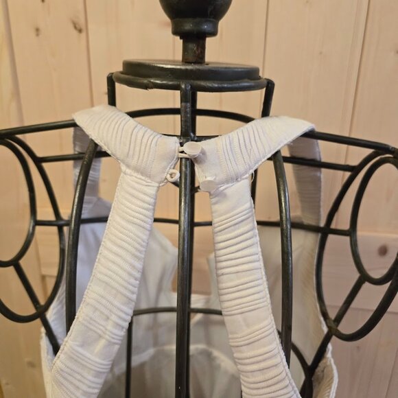 White Ribbed Halter Dress - Picture 6 of 8